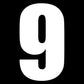 101 Race Numbers 6" White