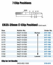 Load image into Gallery viewer, 7 clip needle for Keihin CR35-39mm CR Special carbs
