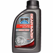 Load image into Gallery viewer, 1L or 20L - Bel-Ray Gear Saver Hypoid Gear Oil is formulated for sliding contacts of spiral bevel gears in differentials and shaft drive transmissions.  It provides superior Extreme Pressure and anti-wear properties.