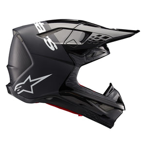 Alpinestars Supertech SM10 MX Helmet - Flood Gloss Black/Dark Grey