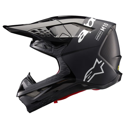 Alpinestars Supertech SM10 MX Helmet - Flood Gloss Black/Dark Grey