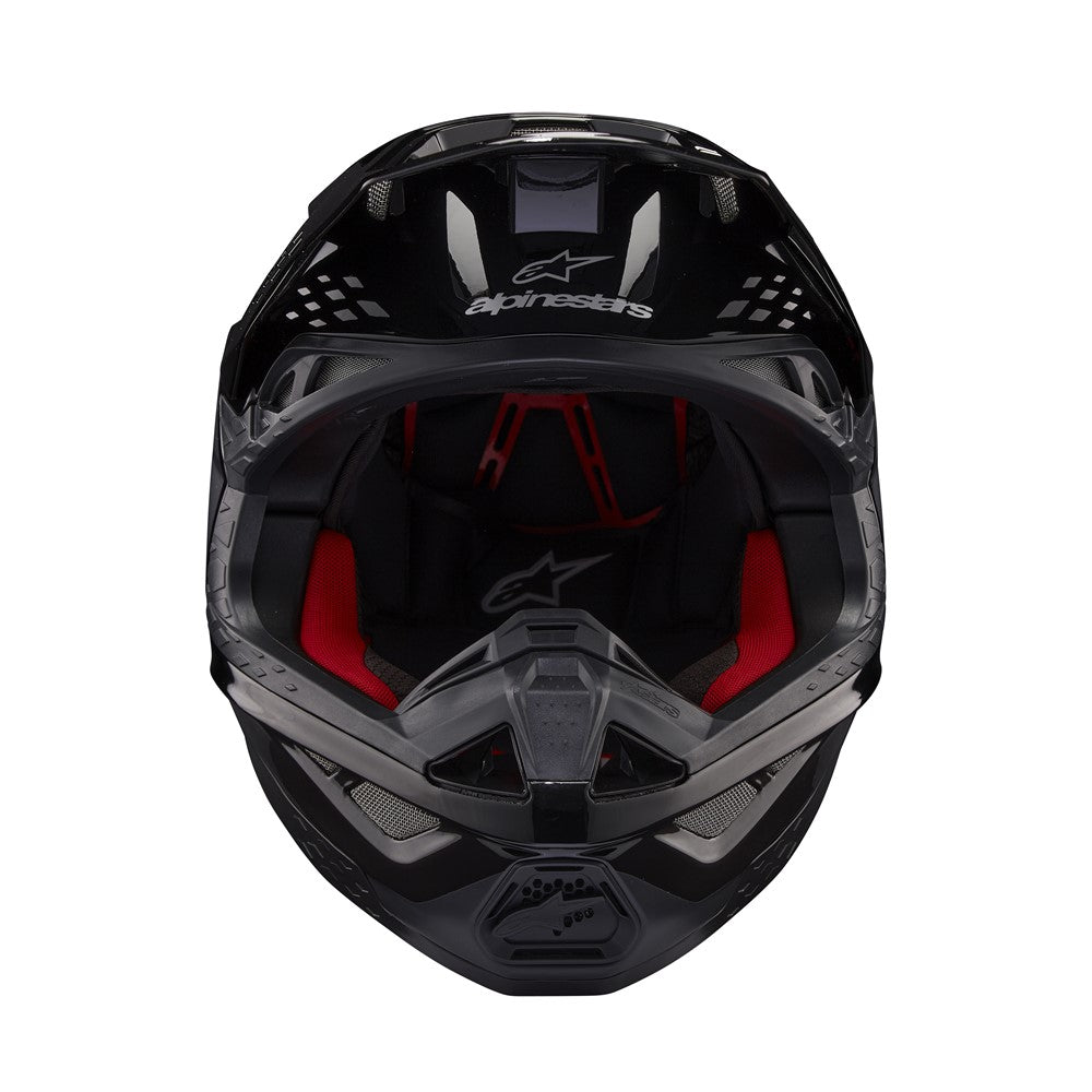 Alpinestars Supertech SM10 MX Helmet - Flood Gloss Black/Dark Grey
