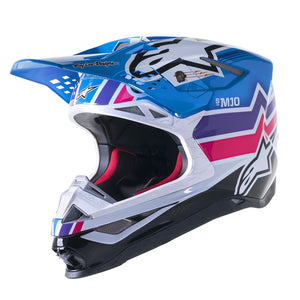 Alpinestars Adult Supertech S-M10 TLD Edition MX Helmet - Starlit Blue