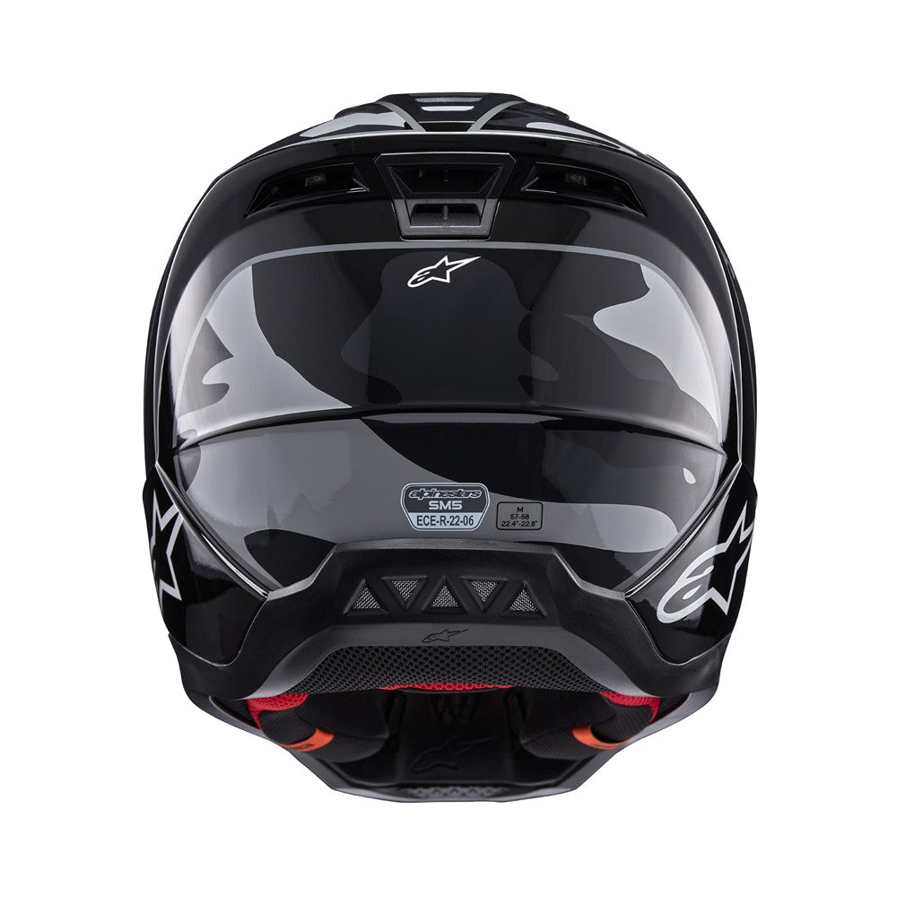 Alpinestars S-M5 Adult MX Helmet - Rover 2 Gloss Black/Silver