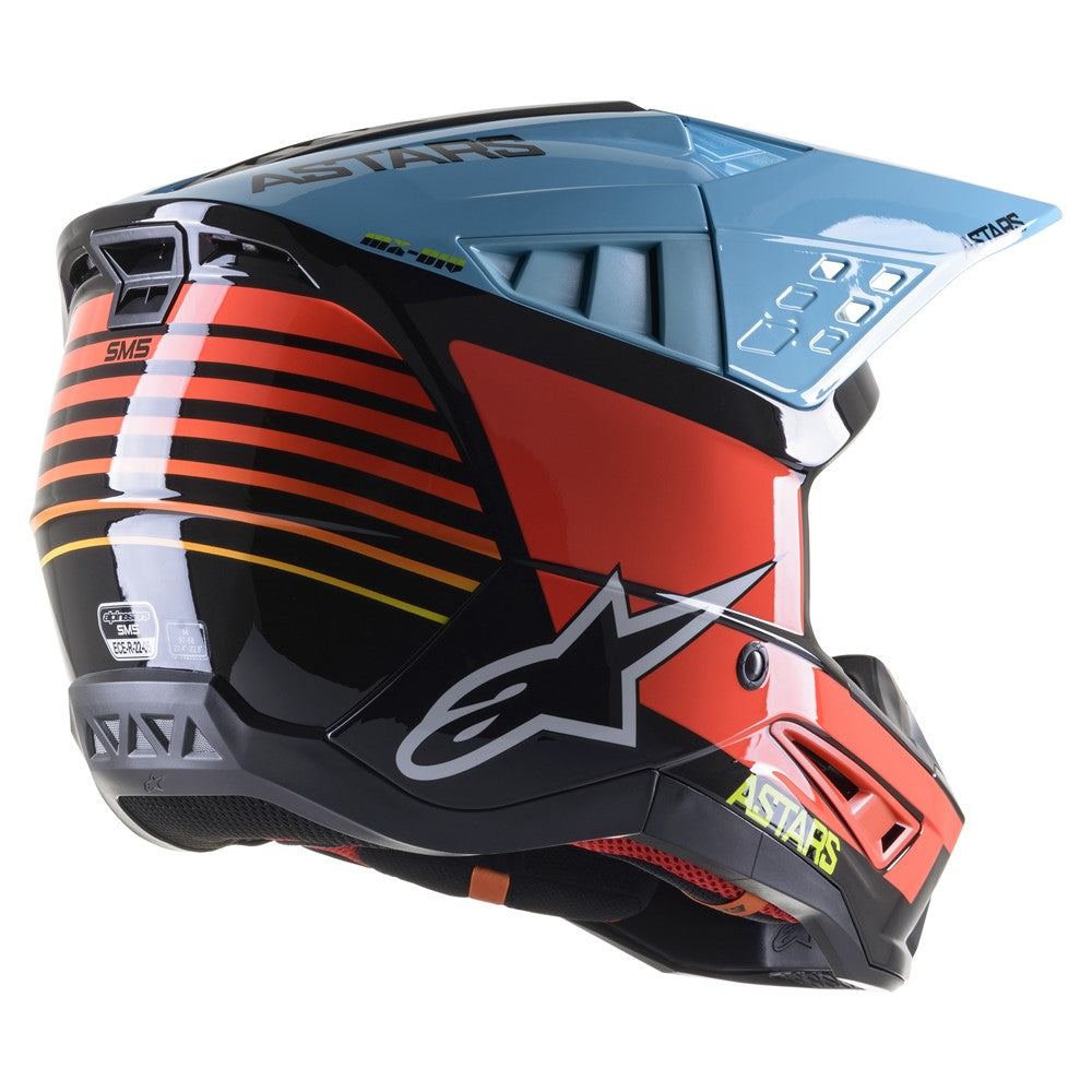 Alpinestars S-M5 Speed Helmet Black/Yellow/Blue