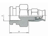 B & H Standard - Fixed female convex seat