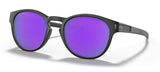 Oakley Latch Sunglasses - Matte Black with Prizm Violet Lens