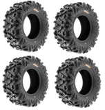 ATV UTV Tyre Set : 25x8x12 & 25x10x12 : Sun-F A033 - 6 Ply