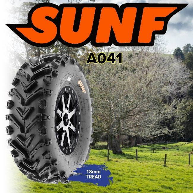 ATV Tyre Set : 25x8x12 & 25x10x12 : Sun-F A041 - 4 Ply