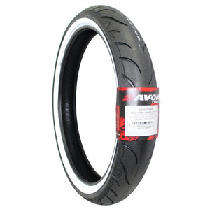 Avon MT90-16 Cobra Chrome Front Tyre - White Wall Bias 74H