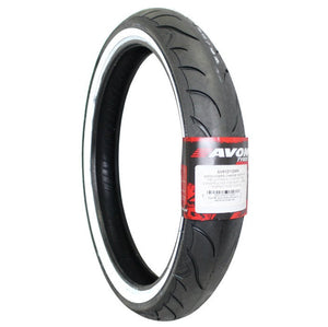 Avon 100/90-19 Cobra Chrome Front Tyre - White Wall Bias 57V