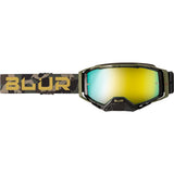 Blur Adult B-40 MX Goggles - Black/Camo - Gold Lens