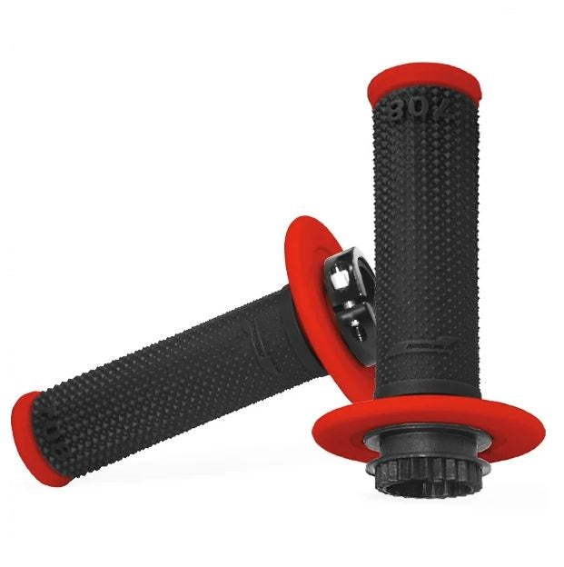 Progrip Lock On Grips - Red/Black Diamond : 2 & 4 Stroke