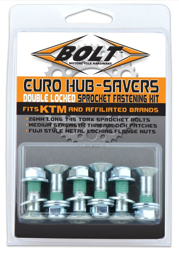Motorcycle Hub-savers : Euro Style : Sprocket bolts & Nuts
