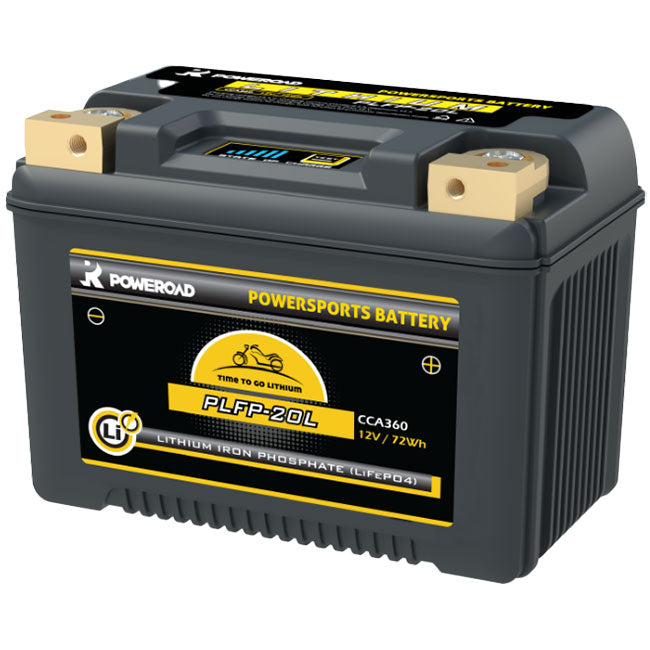 Poweroad : YTX20LBS YTX20HLBS : Lithium Motorcycle Battery : 360CCA