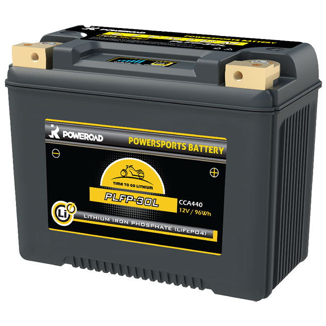 Poweroad : YTX30LBS YB30LB : Lithium Motorcycle Battery : 440CCA