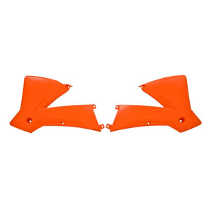 Rtech Radiator Shrouds - KTM 85SX 06-12 ADAPTABLE FOR 04-05 MODELS  ORANGE