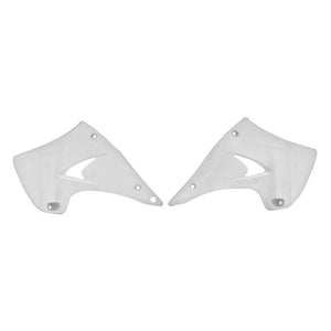 Rtech Radiator Shrouds - Kawasaki KX125 KX250 03-08 - White