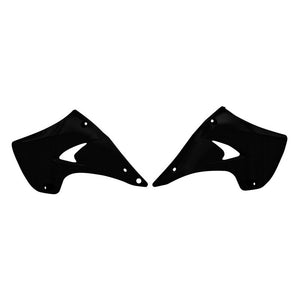 Rtech Radiator Shrouds - Kawasaki KX125 KX250 03-08 - Black