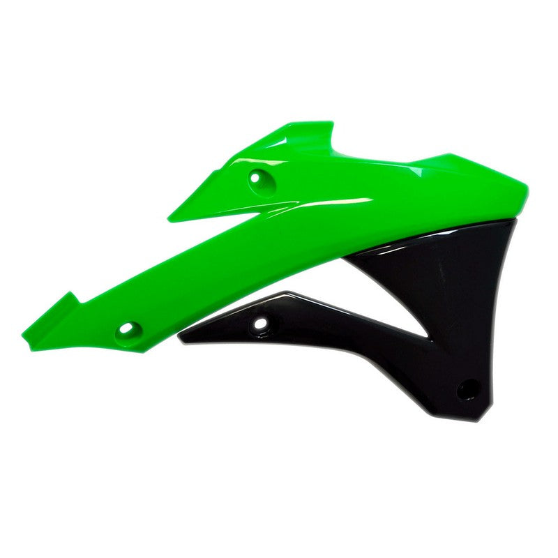 Rtech Radiator Shrouds - Kawasaki KX85 KX100 14-21 - Green Black