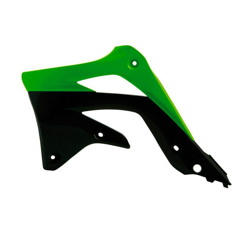 Rtech Radiator Shrouds - Kawasaki KX450F 12-15 - Green Black