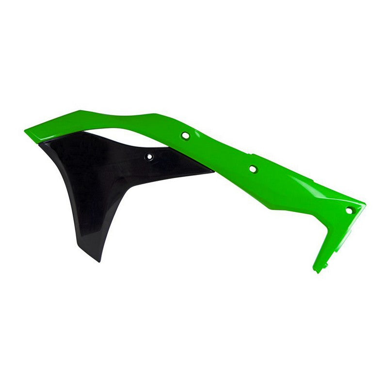 Rtech Radiator Shrouds - Kawasaki KX250F 17-20 - Green Black