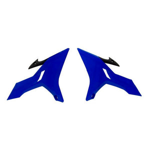 Rtech Revolution Radiator Shrouds - Yamaha YZ125 YZ250 YZ250X WR250 YZ125X - Blue Black