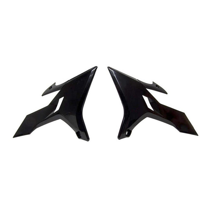 Rtech Revolution Radiator Shrouds - YZ125 YZ250 YZ250X WR250 YZ125X Black