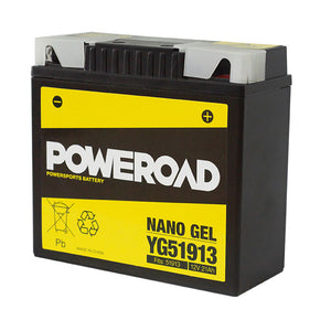 Poweroad : YG51913 - 51913 : Nano Gel Motorcycle Battery