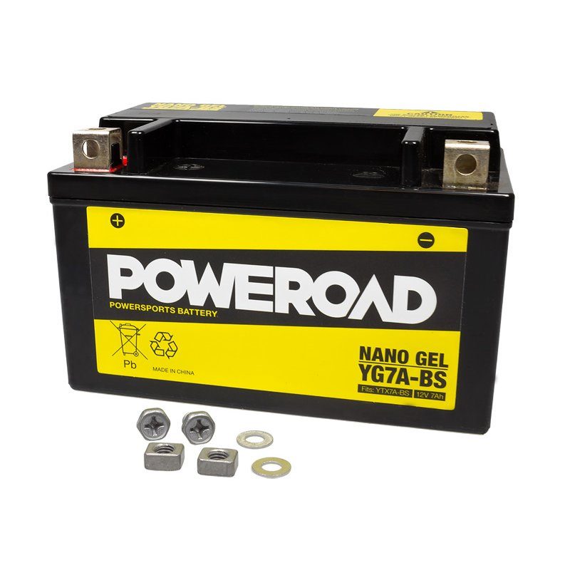 Poweroad YTX7ABS - YG7ABS Nano Gel Motorcycle Battery