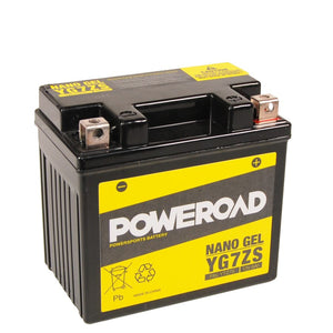 Poweroad : YTZ7S - YG7ZS : Nano Gel Motorcycle Battery