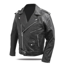 Load image into Gallery viewer, NEO Chopper Leather Jacket Classic Brando Style