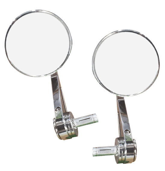 Tarmac Cobra Bar End Mirrors - Chrome