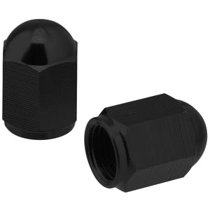 DRC Valve Caps : Aluminum : Black : Pair