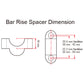 Zeta 14mm Handlebar Riser - Fat Bar To Fat Bar