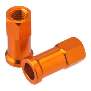 DRC Rim Lock Nuts - Pair - Orange