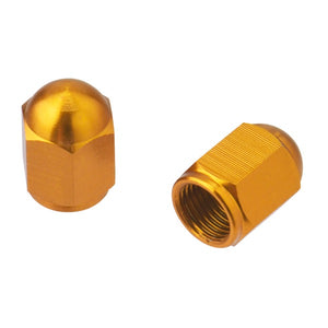 DRC Valve Caps : Aluminum : Gold : Pair