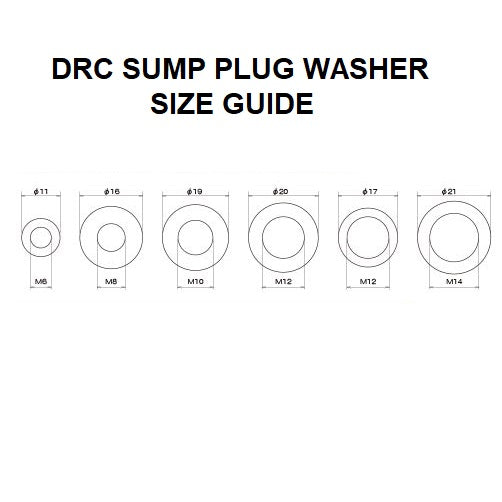 DRC 10mm x 18.5mm Sump Plug Washers 5 Pack Motozone