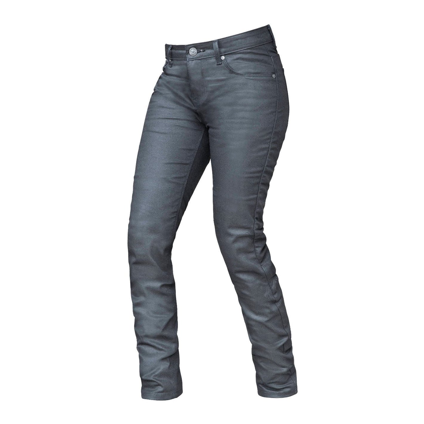 Dririder : 10 Ladies : Zena Kevlar Motorcycle Wax Jeans : Black