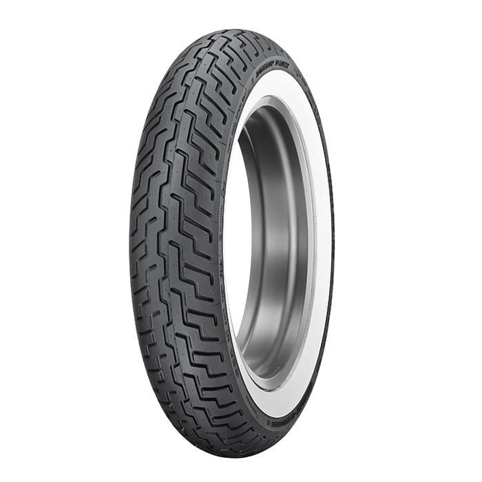 Dunlop 140/85-16 D402 Rear Tyre - 77H Bias TL - Harley Davidson Branded - White Wall