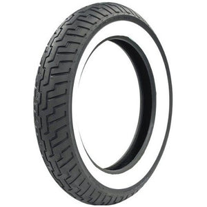 Dunlop 130/90-16 D404 Front Tyre - 67H Bias TT - White Wall