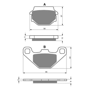 EBC Brake Pads : FA067R Sintered : Yamaha Suzuki Kawasaki