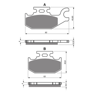 EBC Brake Pads : FA413R Sintered : Suzuki Quad