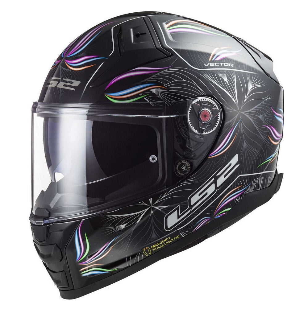 LS2 Large Vector 2 Helmet - Tropical Black/White