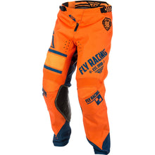 Load image into Gallery viewer, Fly : 30&quot; : Adult Kinetic Era : MX Pants : Orange/Navy : SALE