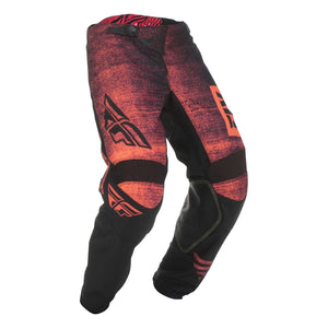 Fly : Adult 28" : Kinetic Noiz MX Pants : Red/Black : SALE