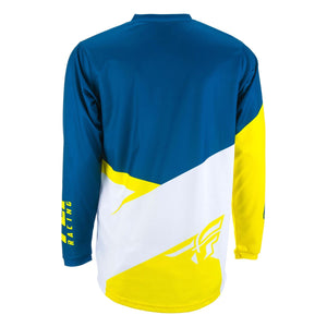 Fly : Adult 2X-Large : F16 MX Jersey : Yellow/White/Navy : SALE