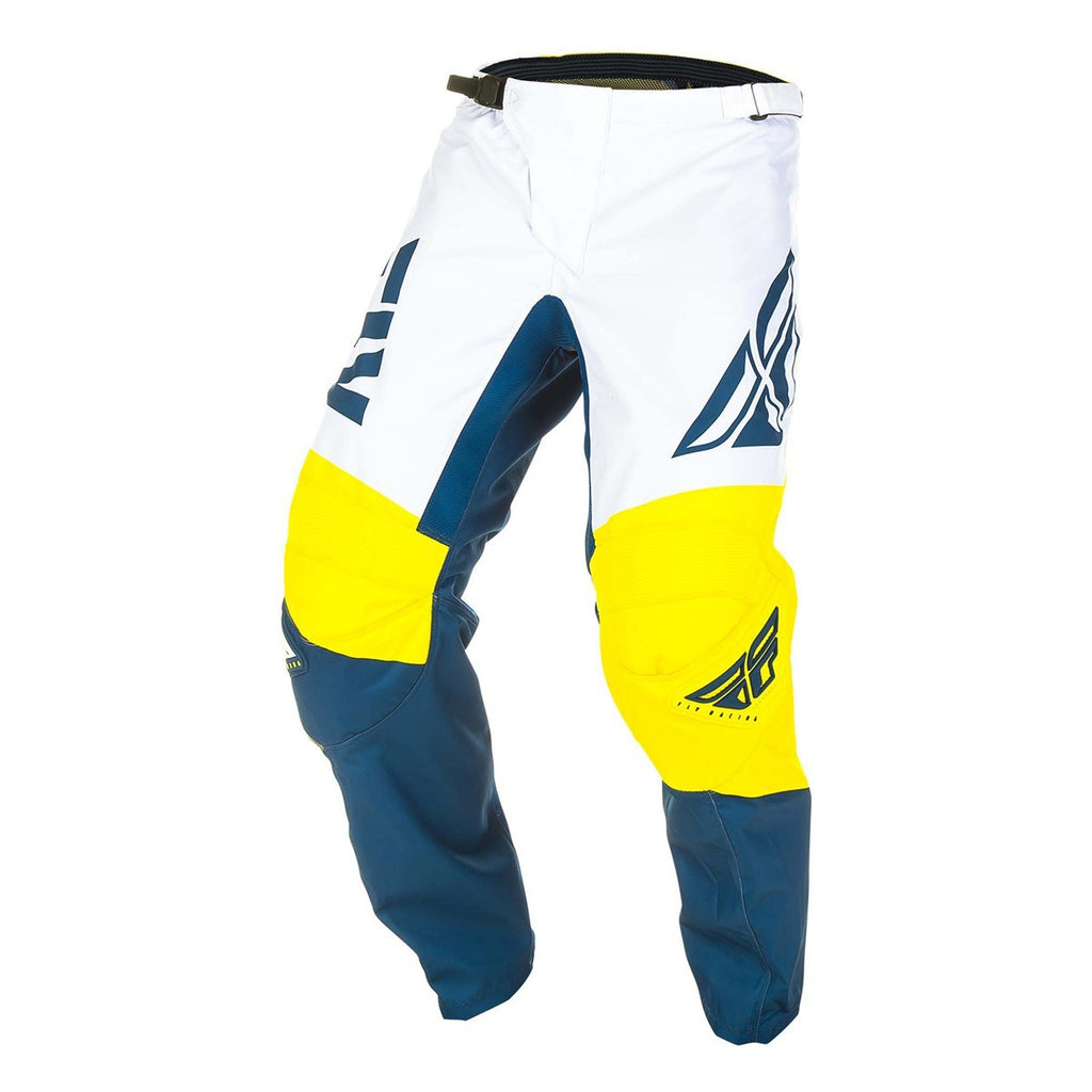 Fly : Adult 34" : F-16 MX Pants : Yellow/White/Navy : SALE