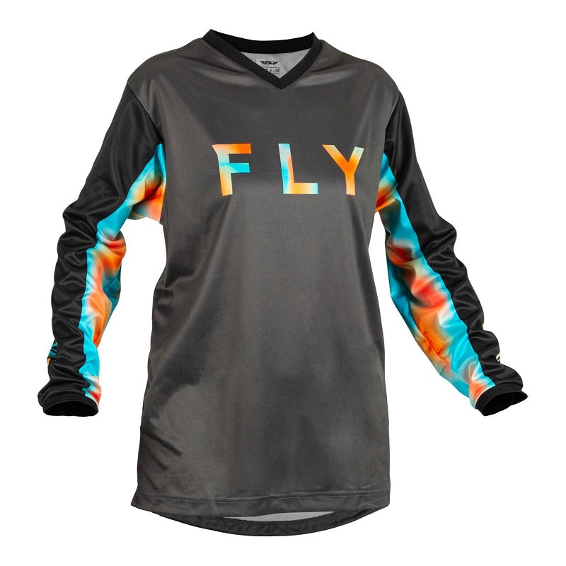 Fly : Adult Small : Ladies F16 MX Jersey : Grey/Pink/Black : 2023