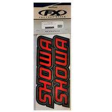 Load image into Gallery viewer, Factory Effex Fork Swingarm Stickers - Showa Red Pair